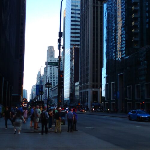 『2016年シカゴ・サンディエゴ研修』シカゴの夕暮れ